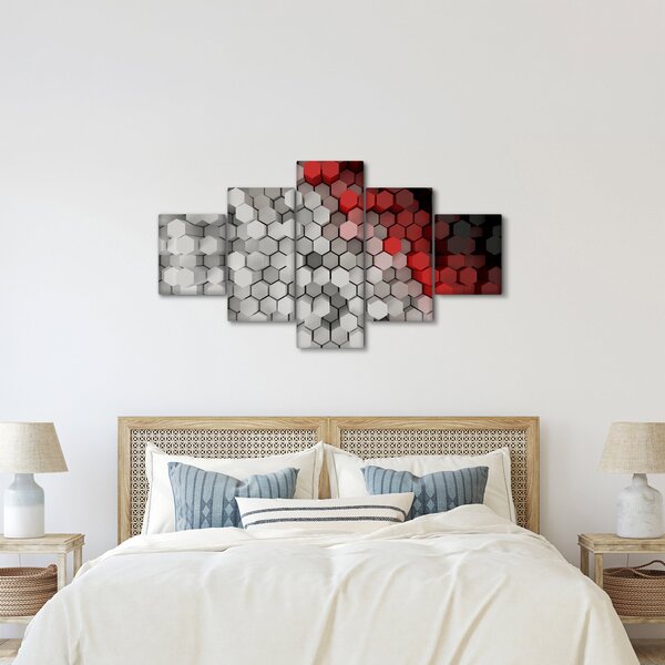 Obraz - 3D hexagony (125x70 cm)