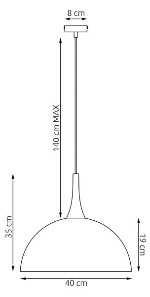 Závěsné svítidlo NAUTICA 1L – bílé, 1× GX53, šířka 40 cm