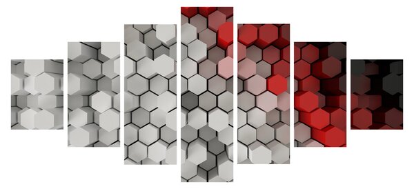Obraz - 3D hexagony (210x100 cm)