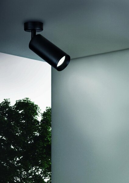 Maytoni Moderní stropní svítidlo FOCUS, d. 13 cm, 1xGU10 Barva: Černá