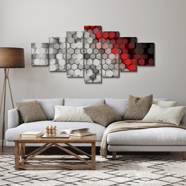Obraz - 3D hexagony (210x100 cm)