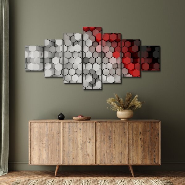 Obraz - 3D hexagony (210x100 cm)