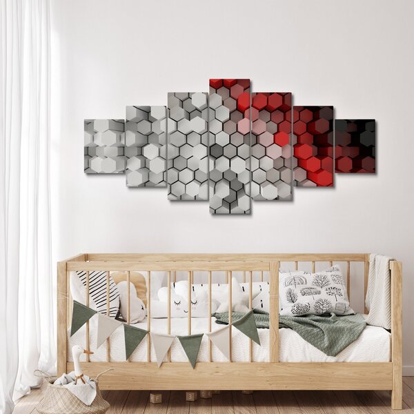 Obraz - 3D hexagony (210x100 cm)