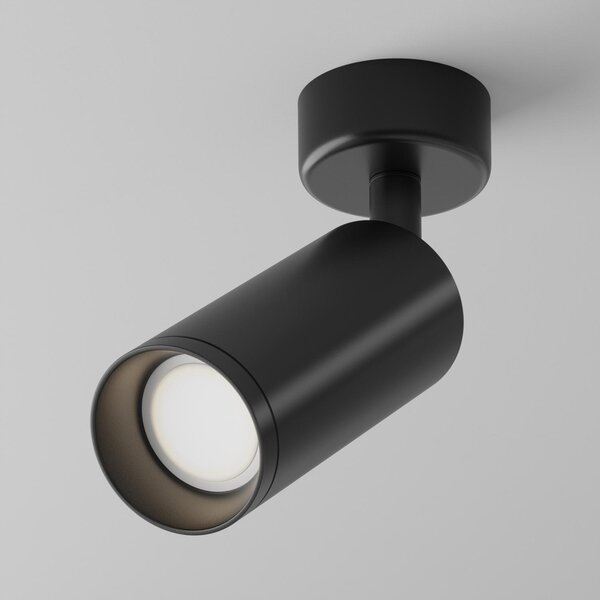 Maytoni Moderní stropní svítidlo FOCUS, d. 13 cm, 1xGU10 Barva: Černá