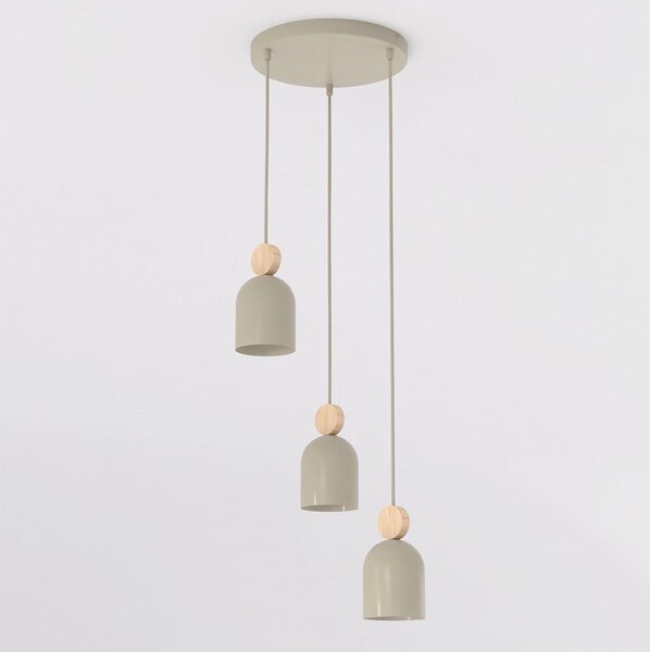 Závěsné svítidlo MESI 3 PREM – moka, 3× GU10, šířka 34 cm