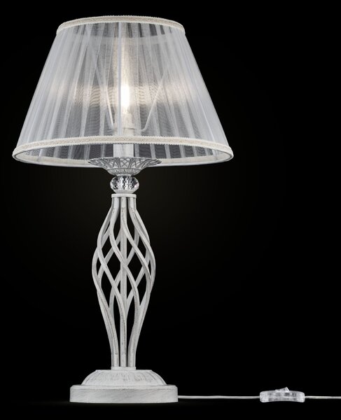 Maytoni Vintage stolní lampa GRACE, 40W, v. 56 cm, 1xE14 Barva: Bílá