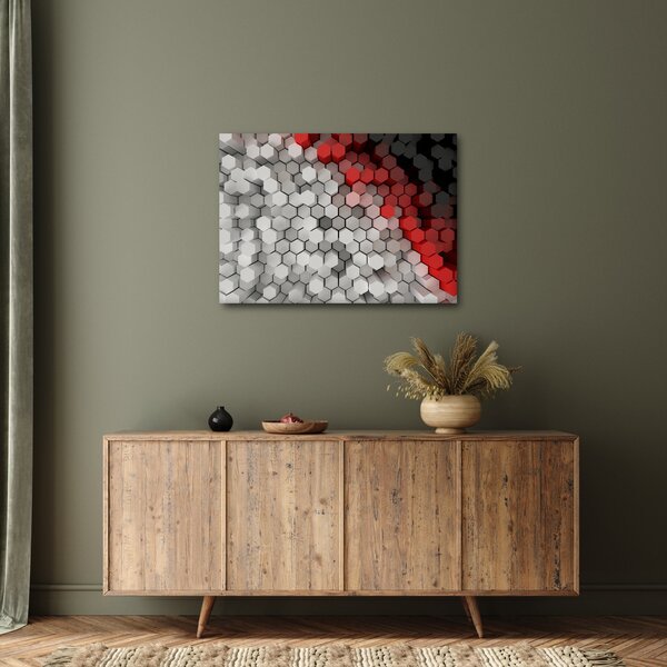 Obraz - 3D hexagony (70x50 cm)