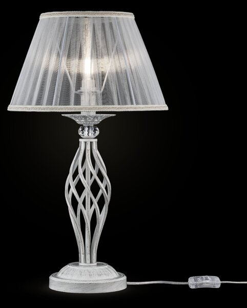 Maytoni Vintage stolní lampa GRACE, 40W, v. 56 cm, 1xE14 Barva: Bílá