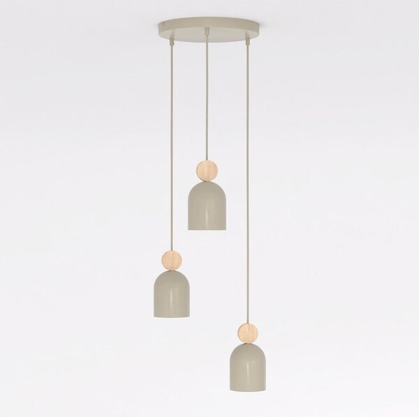 Závěsné svítidlo MESI 3 PREM – moka, 3× GU10, šířka 34 cm