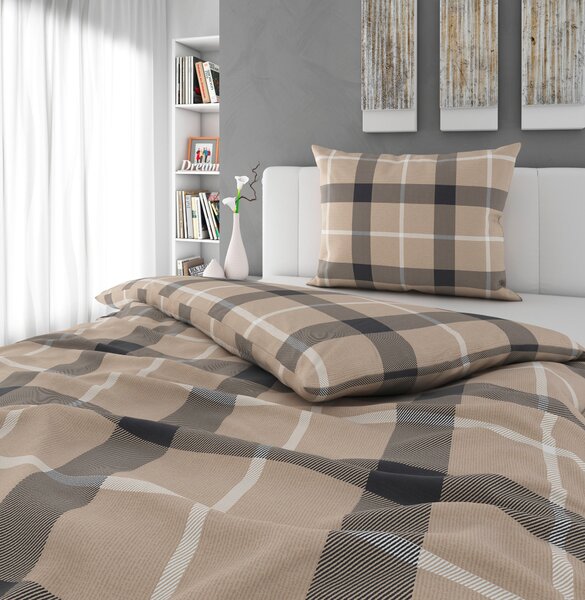 POVLEČENÍ, flanel, antracitová, přírodní barvy, 140/200 cm Esposa - Povlečení