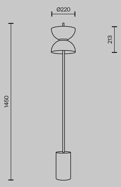 Maytoni Designová stojací LED lampa KYOTO, 11W, v. 145 cm, 3000K Barva: Mosaz