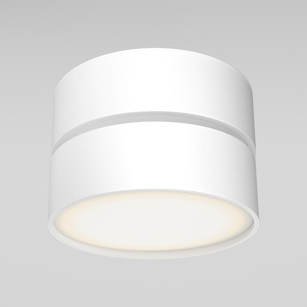 Maytoni Moderní stropní LED svítidlo ONDA, 18W, ⌀ 12 cm Barva: Černá, Teplota světla: 3000K - teplá bílá
