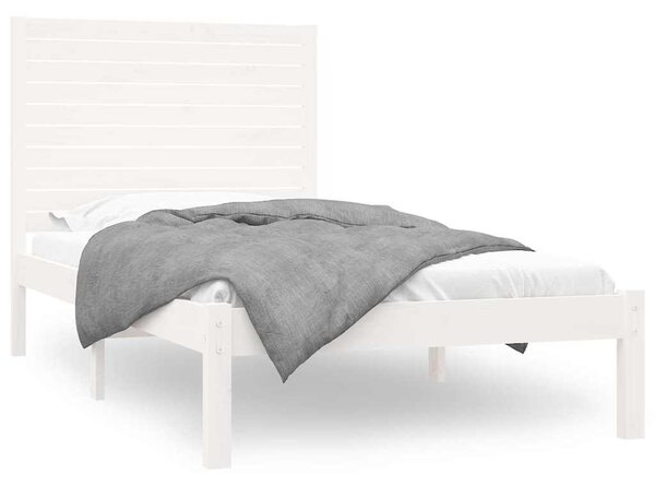 Rám postele bílý masivní dřevo 90 x 200 cm 3104594