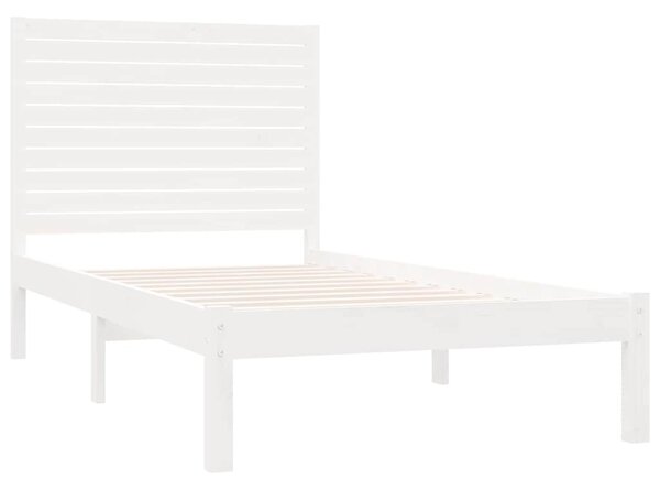 Rám postele bílý masivní dřevo 90 x 200 cm 3104594