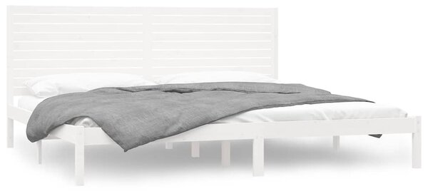 Rám postele bílý masivní dřevo 200 x 200 cm 3104629
