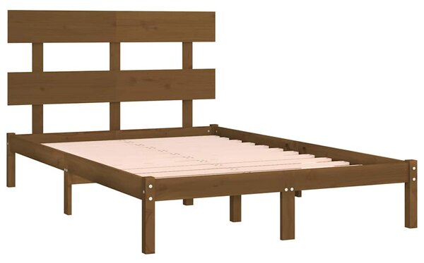 Rám postele medově hnědý masivní dřevo 200 x 200 cm 3104696