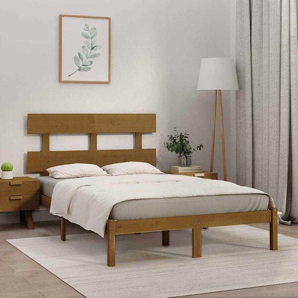 Rám postele medově hnědý masivní dřevo 200 x 200 cm 3104696