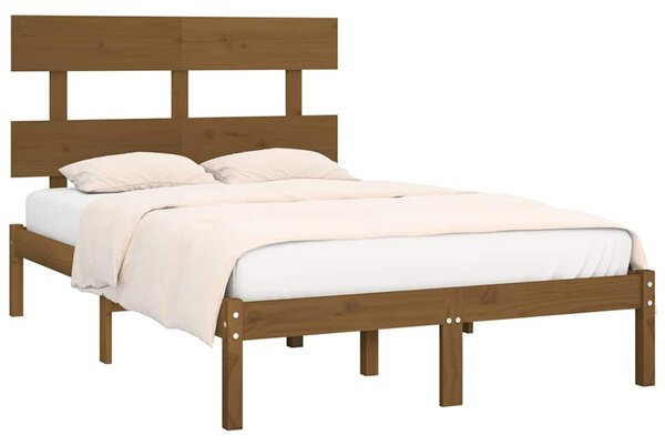 Rám postele medově hnědý masivní dřevo 200 x 200 cm 3104696