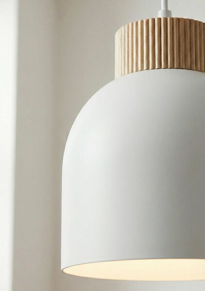 Závěsné svítidlo VIGO 1 – bílé, 1× E27, šířka 18 cm
