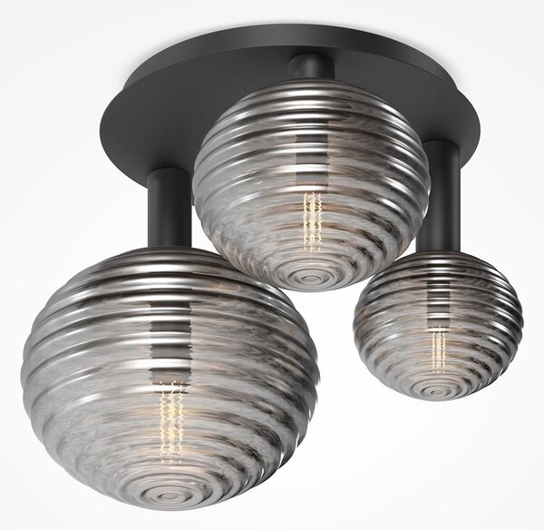 Maytoni Designové stropní svítidlo REELS, 40W, v. 38,5 cm, 3xE14 Barva: Černá