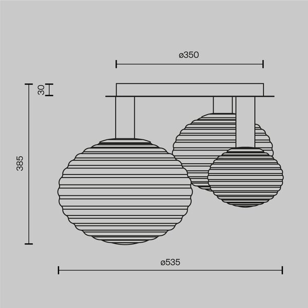Maytoni Designové stropní svítidlo REELS, 40W, v. 38,5 cm, 3xE14 Barva: Černá