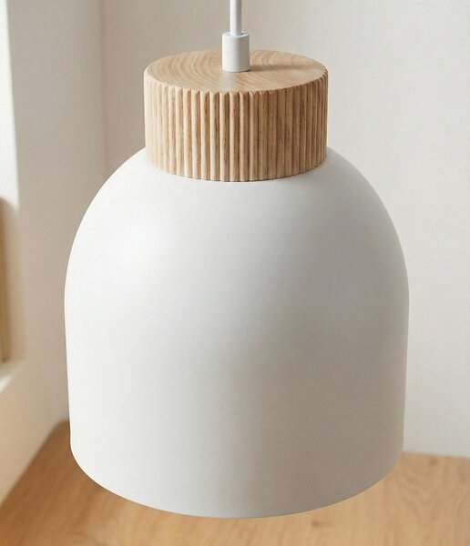 Závěsné svítidlo VIGO 1 – bílé, 1× E27, šířka 18 cm