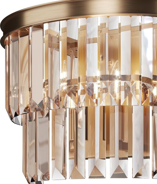 Maytoni Závěsné LED křišťálové svítidlo REVERO, Ø 50 cm, 7xE14, Barva: Mosaz