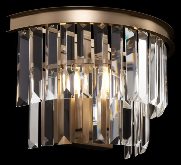 Maytoni Závěsné LED křišťálové svítidlo REVERO, Ø 50 cm, 7xE14, Barva: Mosaz