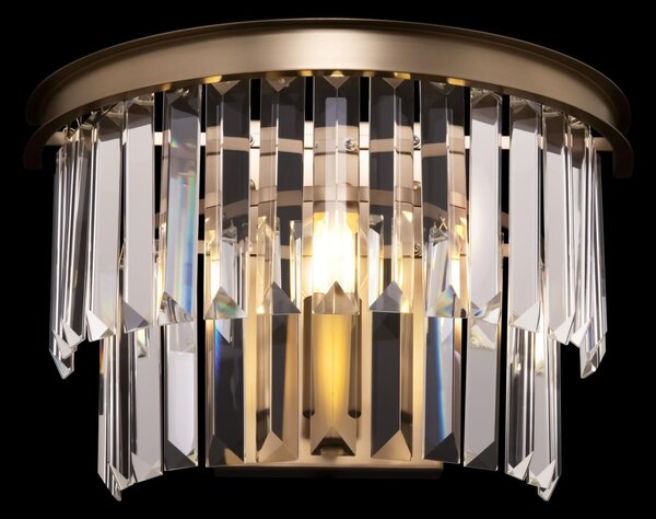 Maytoni Závěsné LED křišťálové svítidlo REVERO, Ø 50 cm, 7xE14, Barva: Mosaz