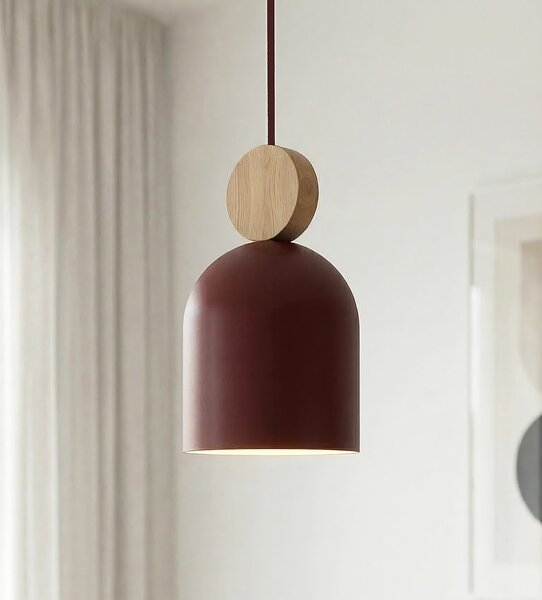 Závěsné svítidlo MESI 3 PREM – vínové, 3× GU10, šířka 34 cm