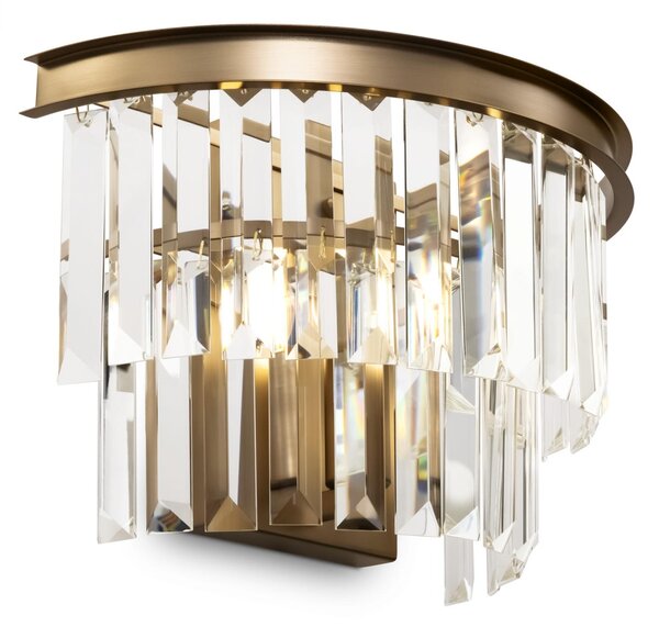 Maytoni Závěsné LED křišťálové svítidlo REVERO, Ø 50 cm, 7xE14, Barva: Mosaz