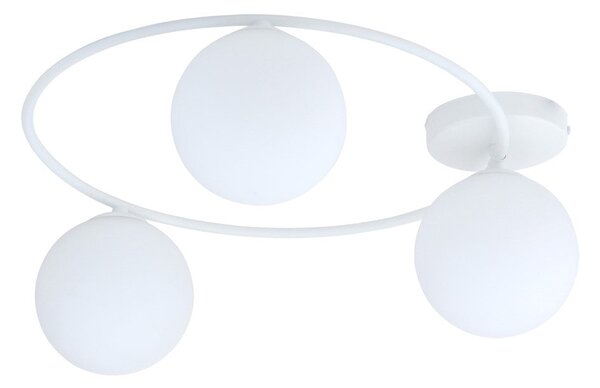 Stropní svítidlo SOPRA 3 – bílé, opálové sklo, 3× E14, šířka 47 cm