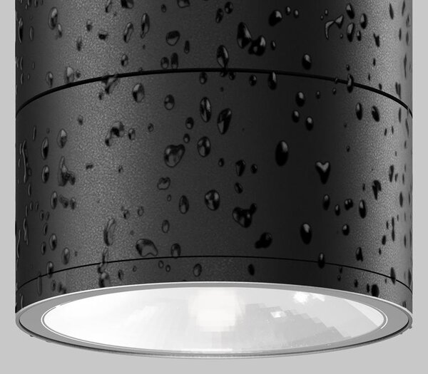 Maytoni Moderní stropní LED svítidlo SPIN, 12W, v. 10,8 cm, 3000K, IP54 Barva: Černá