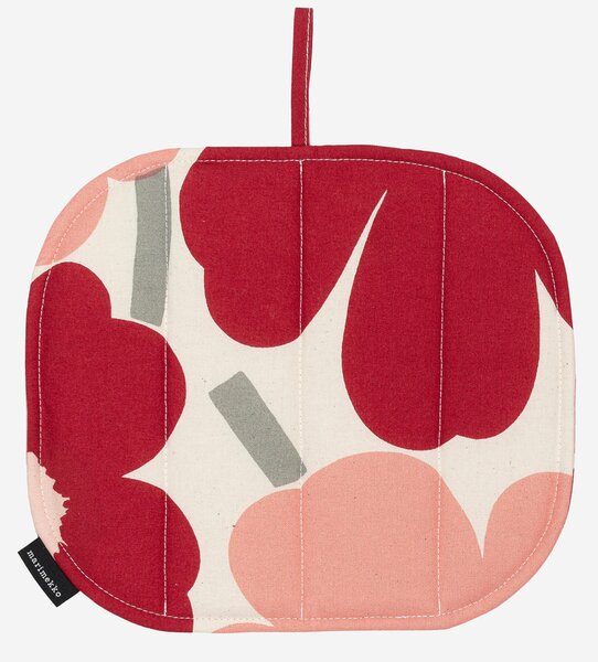 Marimekko Textilní podložka pod hrnec chňapka Pieni Unikko vínová korálová