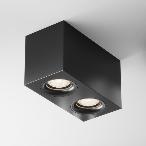 Maytoni Stropní svítidlo SLIM, 50W, v. 11,5 cm, 2xGU10 Barva: Černá