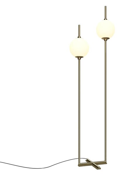 Maytoni Stojací LED lampa THE SIXTH SENSE, 12W, v. 150 cm, 3000K Barva: Mosaz