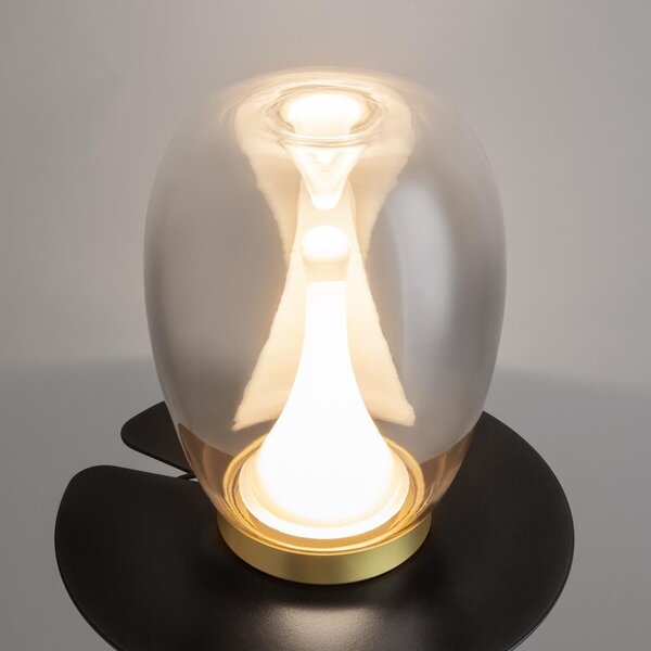 Maytoni Designová stolní LED lampa SPLASH, 9W, v. 27,2 cm, 3000K Barva: čirá