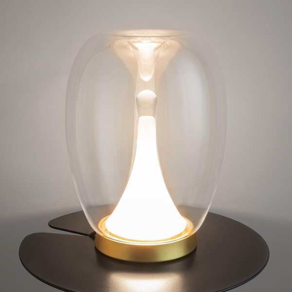 Maytoni Designová stolní LED lampa SPLASH, 9W, v. 27,2 cm, 3000K Barva: čirá