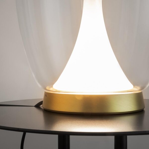 Maytoni Designová stolní LED lampa SPLASH, 9W, v. 27,2 cm, 3000K Barva: čirá