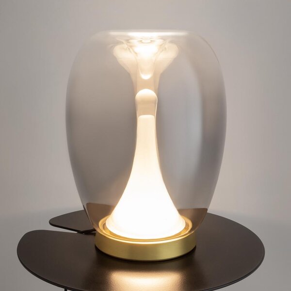 Maytoni Designová stolní LED lampa SPLASH, 9W, v. 27,2 cm, 3000K Barva: čirá