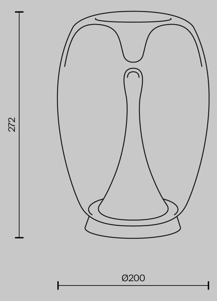 Maytoni Designová stolní LED lampa SPLASH, 9W, v. 27,2 cm, 3000K Barva: čirá