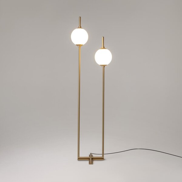 Maytoni Stojací LED lampa THE SIXTH SENSE, 12W, v. 150 cm, 3000K Barva: Mosaz