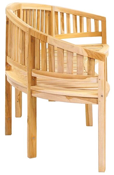 Lavice banana 200 cm masivní teakové dřevo 310495