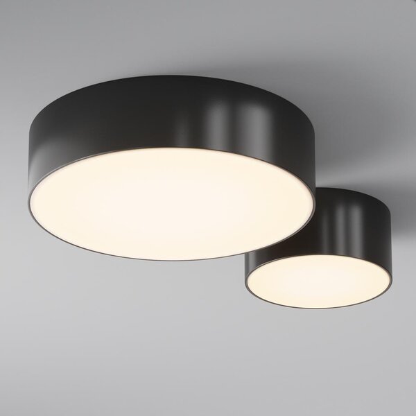 Maytoni Venkovní stropní LED svítidlo ZON, 15W, ⌀ 12 cm, 3000K, IP65 Barva: Černá