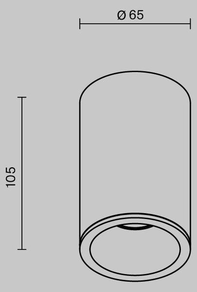 Maytoni Stropní svítidlo ZOOM, ⌀ 6,5 cm, 1xGU10, IP65 Barva: Černá