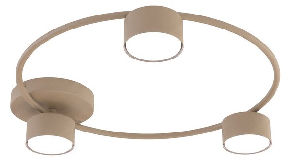 Stropní svítidlo LUCIO 3 – moka, 3× GX53, šířka 48 cm