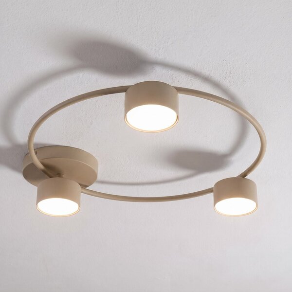 Stropní svítidlo LUCIO 3 – moka, 3× GX53, šířka 48 cm