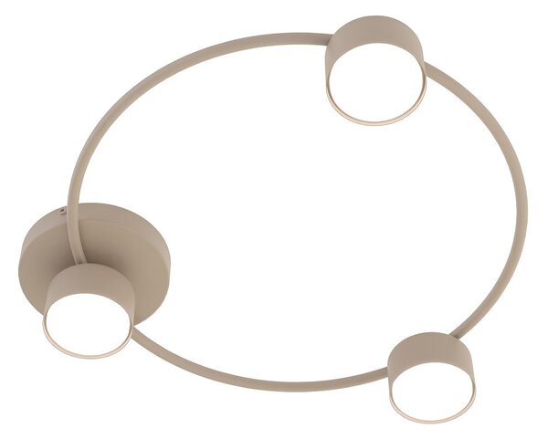 Stropní svítidlo LUCIO 3 – moka, 3× GX53, šířka 48 cm