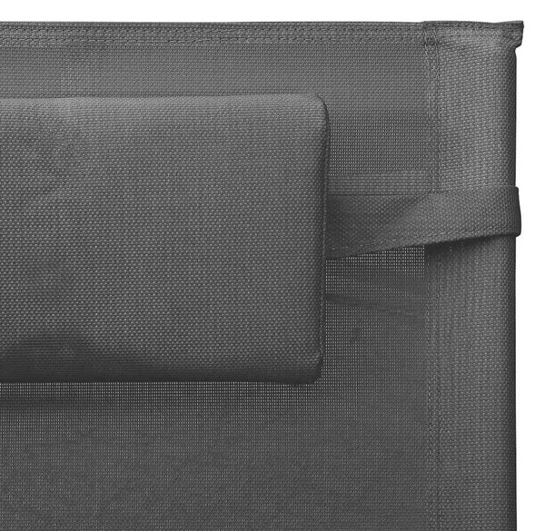 Zahradní lehátka 2 ks textilen černé a šedé 310509