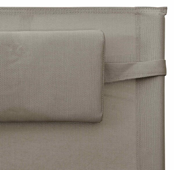 Zahradní lehátka 2 ks textilen taupe a šedé 310511